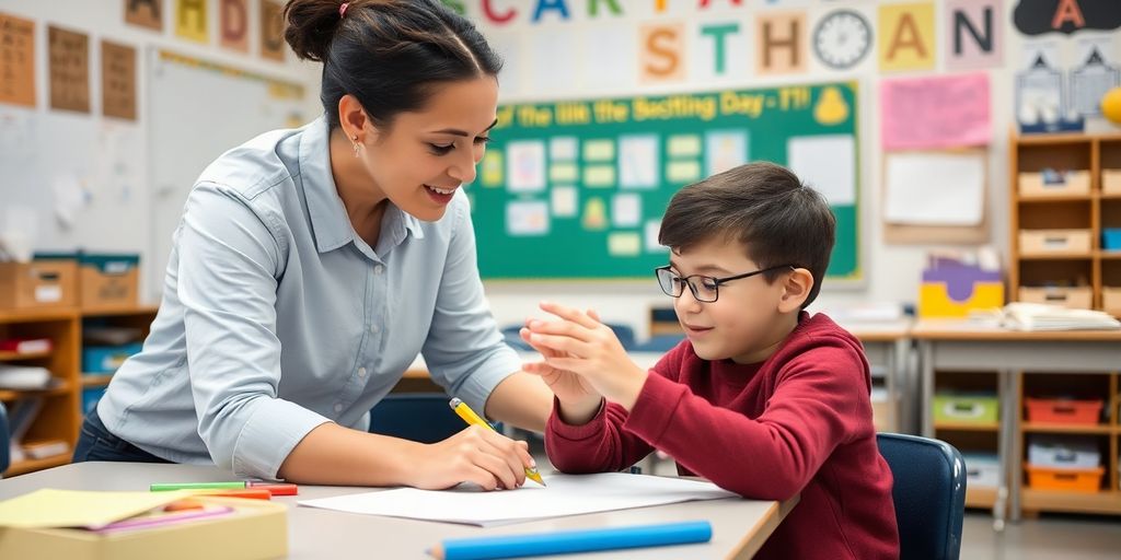 Schulbegleiter wechseln: Unterstützende Schulbegleiter helfen Kindern mit ADHS.