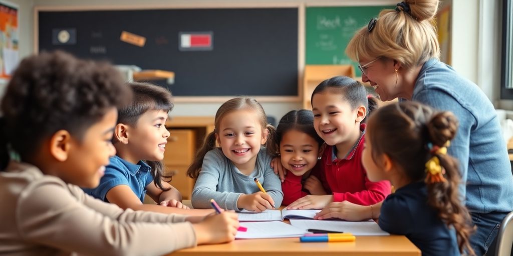 Schulbegleiter unterstützt Schüler im Unterricht.